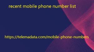 recent mobile phone number list